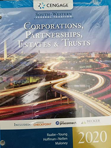 9780357109168: South-Western Federal Taxation 2020: Corporations, Partnerships, Estates and Trusts (with Intuit ProConnect Tax Online & RIA Checkpoint, 1 term (6 months) Printed Access Card)