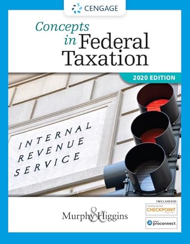 Stock image for Concepts in Federal Taxation 2020 (with Intuit Proconnect Tax Online 2018 and RIA Checkpoint 1 Term (6 Months) Printed Access Card) for sale by ThriftBooks-Atlanta