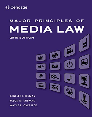 Imagen de archivo de Major Principles of Media Law: 2019 Edition a la venta por HPB-Red