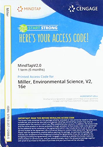 Stock image for MindTapV2.0 for Miller/Spoolman`s Environmental Science, 1 term Printed Access Card for sale by Buchpark