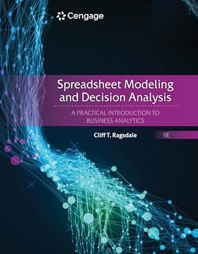 Imagen de archivo de Spreadsheet Modeling and Decision Analysis: A Practical Introduction to Business Analytics (MindTap Course List) a la venta por BooksRun