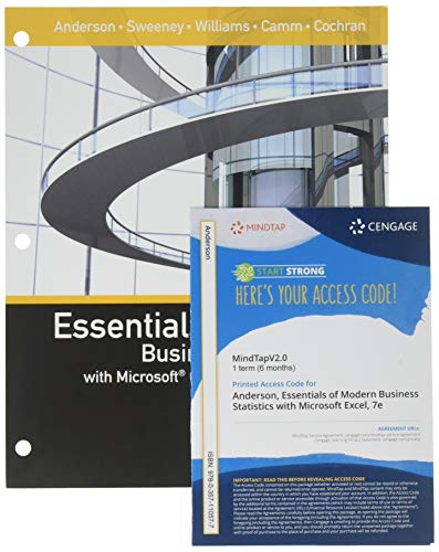 Stock image for Bundle: Essentials of Modern Business Statistics with Microsoft Office Excel, Loose-leaf Version, 7th + MindTap V2.0 Business Statistics, 1 term (6 months) Printed Access Card for sale by Textbooks_Source