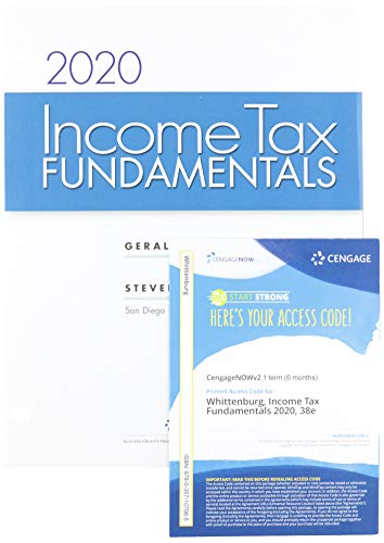 Stock image for Bundle: Income Tax Fundamentals 2020, Loose-leaf Version, 38th + Intuit ProConnect Tax Online 2019 + CNOWv2, 1 term Printed Access Card for sale by Better World Books: West