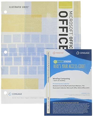 Stock image for Bundle: Illustrated Microsoft Office 365 & Office 2019 Introductory, Loose-leaf Version + MindTap, 1 term Printed Access Card Beskeen, David W.; Cram, Carol M.; Duffy, Jennifer; Friedrichsen, Lisa and Wermers, Lynn for sale by Bookseller909