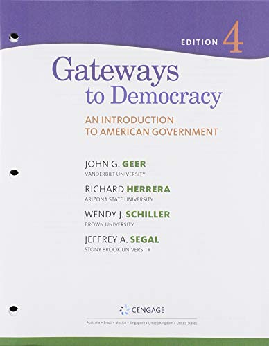 Stock image for Bundle: Gateways to Democracy, An Introduction to American Government, Enhanced, Loose-leaf Version, 4th + MindTap, 1 term Printed Access Card for sale by HPB-Red