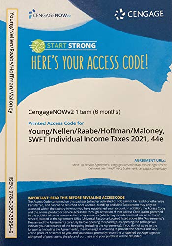 9780357359549: CengageNOWv2 for South-Western Federal Taxation 2021: Individual Income Taxes | 44th Edition