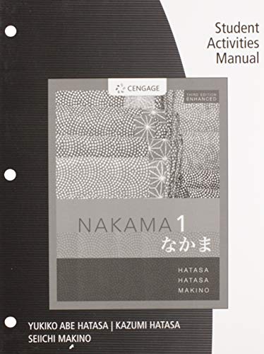 Beispielbild fr Student Activity Manual for Nakama 1 Enhanced. Student Text zum Verkauf von Blackwell's