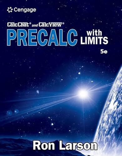 Beispielbild fr Precalculus with Limits: CalcChat and CalcView zum Verkauf von Revaluation Books