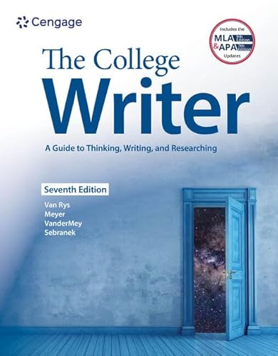 Beispielbild fr The College Writer: A Guide to Thinking, Writing, and Researching (w/ MLA9E Update) (MindTap Course List) zum Verkauf von BooksRun