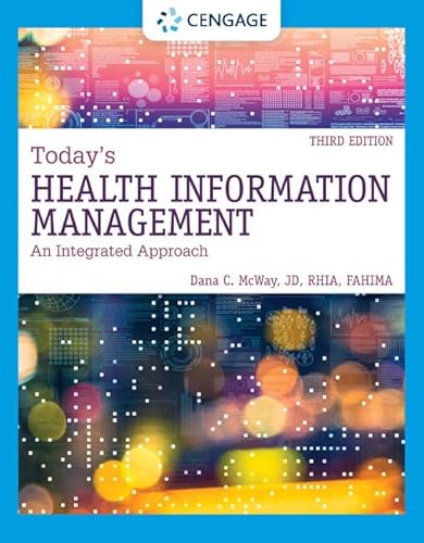 Beispielbild fr Today's Health Information Management : An Integrated Approach zum Verkauf von Chiron Media