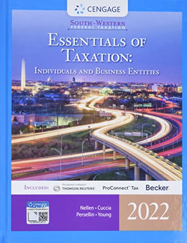 Beispielbild fr South-Western Federal Taxation 2022: Essentials of Taxation: Individuals and Business Entities (Intuit ProConnect Tax Online & RIA Checkpoint, 1 term Printed Access Card) zum Verkauf von HPB-Red