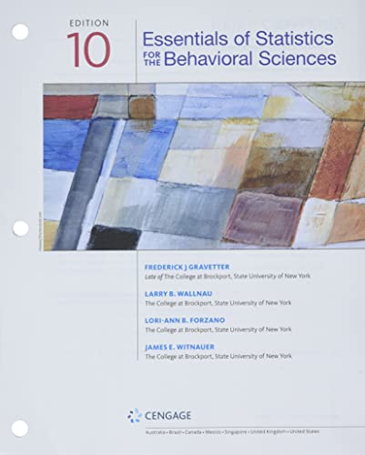 Imagen de archivo de Bundle: Essentials of Statistics for the Behavioral Sciences, Loose-leaf Version, 10th + MindTap, 1 term Printed Access Card a la venta por BooksRun