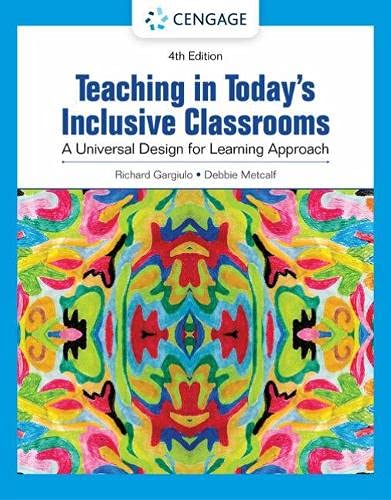 Imagen de archivo de Teaching in Today's Inclusive Classrooms: A Universal Design for Learning Approach a la venta por BooksRun