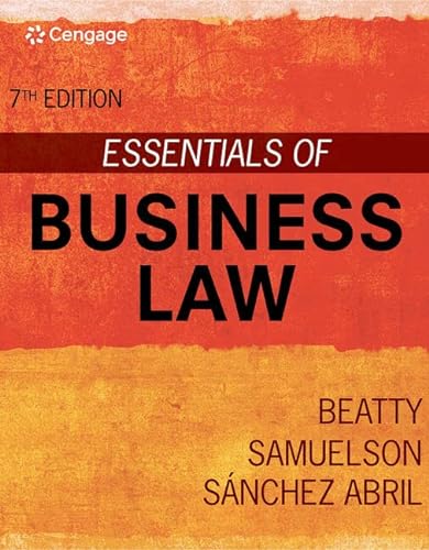 9780357633960: Essentials of Business Law