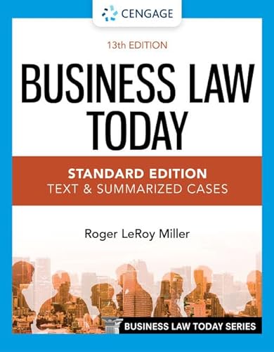 9780357634851: Business Law Today - Standard Edition: Text & Summarized Cases (MindTap Course List)