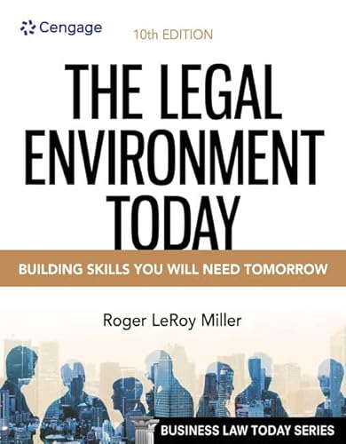 

The Legal Environment Today (MindTap Course List)