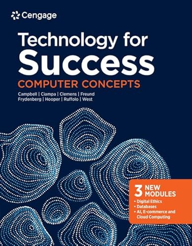 Beispielbild fr Technology for Success : Computer Concepts zum Verkauf von Better World Books