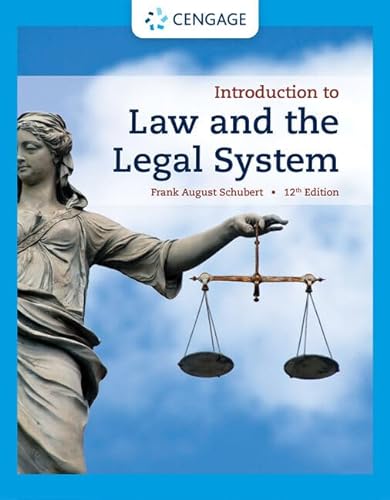 Beispielbild fr Introduction to Law and the Legal System zum Verkauf von BooksRun