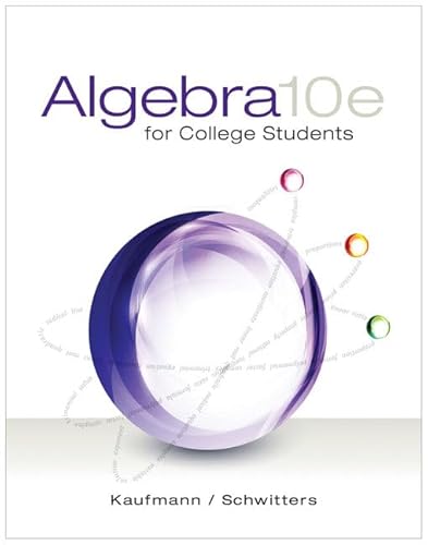 Beispielbild fr Algebra for College Students zum Verkauf von BooksRun