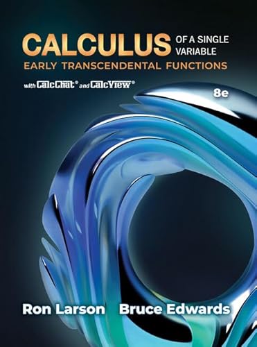 Imagen de archivo de Student Solutions Manual for Larson/Edwards' Calculus of a Single Variable: Early Transcendental Functions, 8th a la venta por Palexbooks