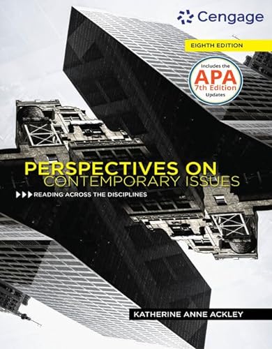 Imagen de archivo de Perspectives on Contemporary Issues (w/ APA7E Updates & MLA9E Updated Card) a la venta por Textbooks_Source