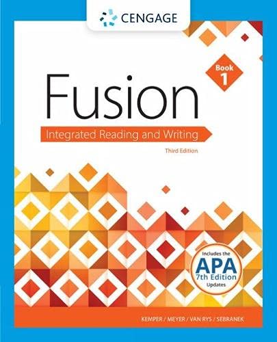 Imagen de archivo de Fusion: Integrated Reading and Writing, Book 1 (with 2021 MLA Update Card) a la venta por Palexbooks