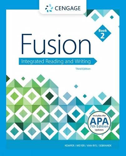Imagen de archivo de Fusion: Integrated Reading and Writing, Book 2 (with 2021 MLA Update Card) a la venta por Palexbooks