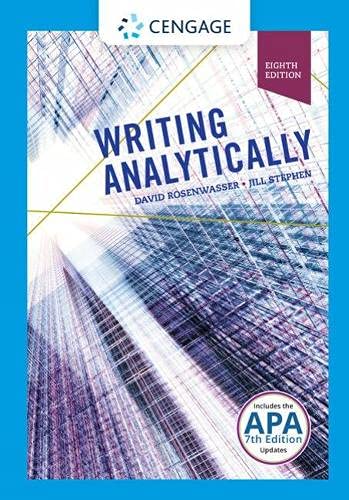 Stock image for Writing Analytically (with 2019 APA Updates and MLA 2021 Update Card) for sale by ThriftBooks-Atlanta