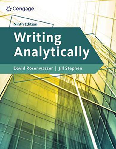 Imagen de archivo de Writing Analytically a la venta por BooksRun