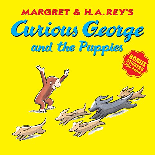 Stock image for Curious George and the Puppies [With Bonus Stickers and Audio] for sale by ThriftBooks-Dallas