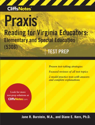 Stock image for Cliffsnotes Praxis Reading for Virginia Educators: Elementary and Special Education (5306) for sale by ThriftBooks-Dallas