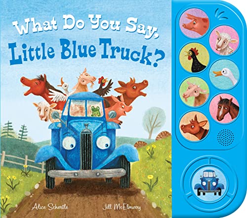 Imagen de archivo de What Do You Say, Little Blue Truck? Sound Book a la venta por KuleliBooks