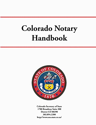 Stock image for Colorado: Notary Handbook for sale by Reuseabook