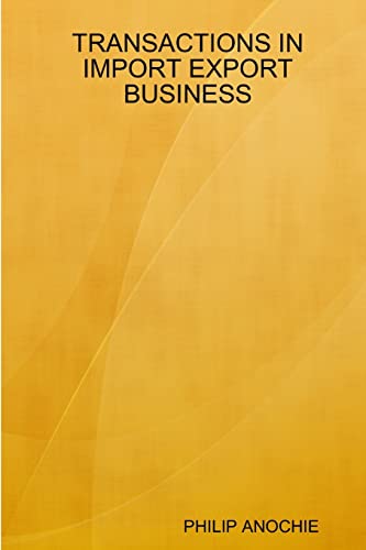 Beispielbild fr Transactions in Import Export Business zum Verkauf von Ria Christie Collections