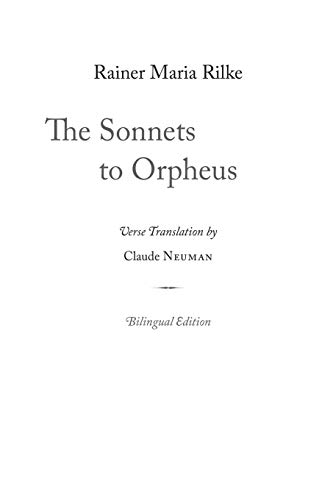 Stock image for The Sonnets to Orpheus for sale by Books Unplugged
