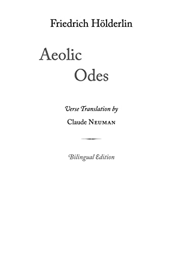 Imagen de archivo de Aeolic Odes a la venta por THE SAINT BOOKSTORE