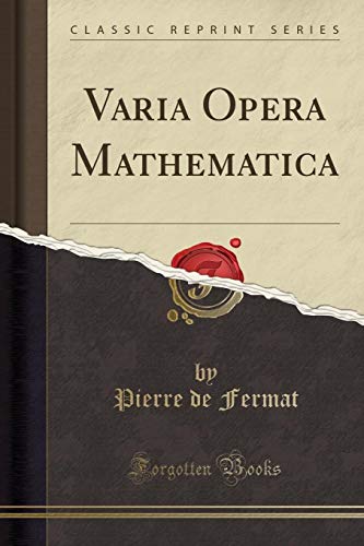 Stock image for Varia Opera Mathematica (Classic Reprint) for sale by Forgotten Books