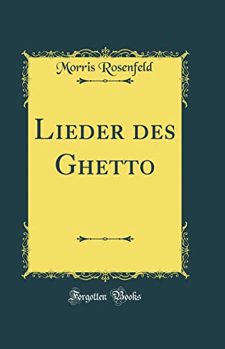 Stock image for Lieder des Ghetto Classic Reprint for sale by PBShop.store US