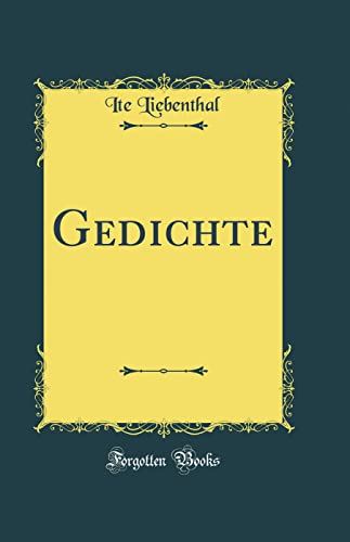 Stock image for Gedichte Classic Reprint for sale by PBShop.store US
