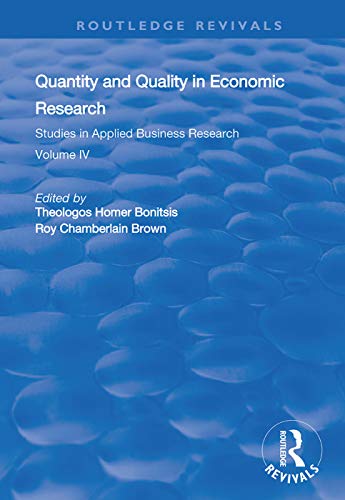 Beispielbild fr Quantity and Quality in Economic Research zum Verkauf von Blackwell's
