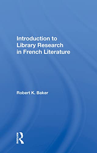 9780367020590: Introduction to Library Research in French Literature