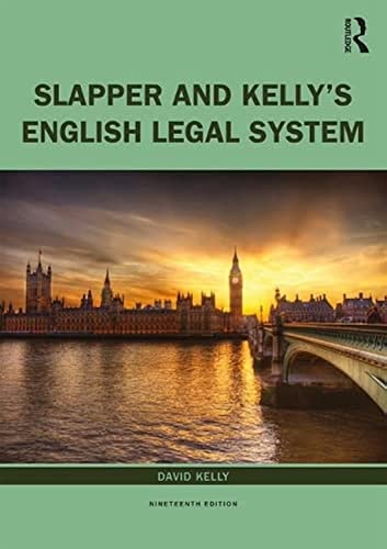 Beispielbild fr Slapper and Kelly's the English Legal System zum Verkauf von Blackwell's