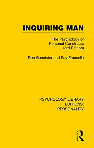 Beispielbild fr Inquiring Man: The Psychology of Personal Constructs (3rd Edition) zum Verkauf von Blackwell's