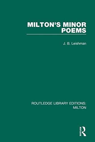 Stock image for Milton's Minor Poems (Routledge Library Editions: Milton) for sale by Chiron Media