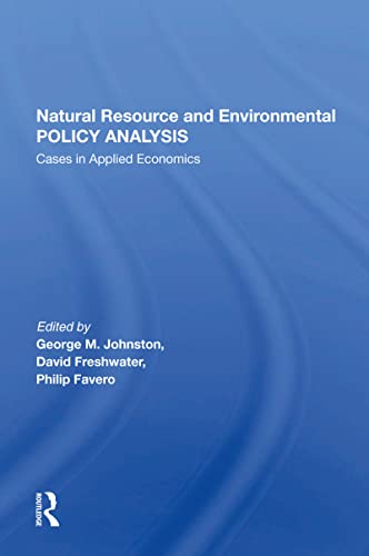9780367156374: Natural Resource And Environmental Policy Analysis: Cases In Applied Economics