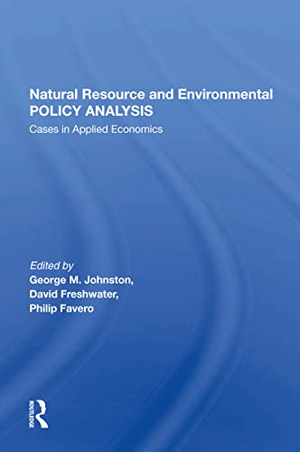 Imagen de archivo de Natural Resource and Environmental Policy Analysis a la venta por Blackwell's