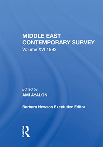 Beispielbild fr Middle East Contemporary Survey. Volume XVI 1992 zum Verkauf von Blackwell's
