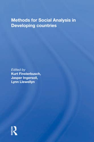 Beispielbild fr Methods for Social Analysis in Developing Countries zum Verkauf von Blackwell's