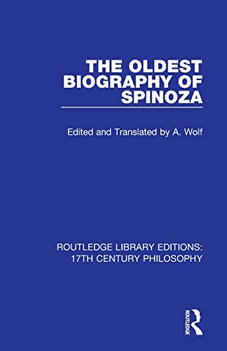 Stock image for The Oldest Biography of Spinoza (Routledge Library Editions: 17th Century Philosophy) for sale by Chiron Media