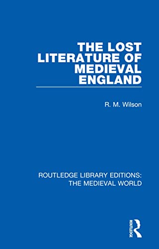 Beispielbild fr The Lost Literature of Medieval England zum Verkauf von Blackwell's